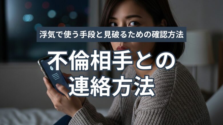 不倫相手との連絡方法は？浮気で使う手段と見破るための確認方法を徹底解説！